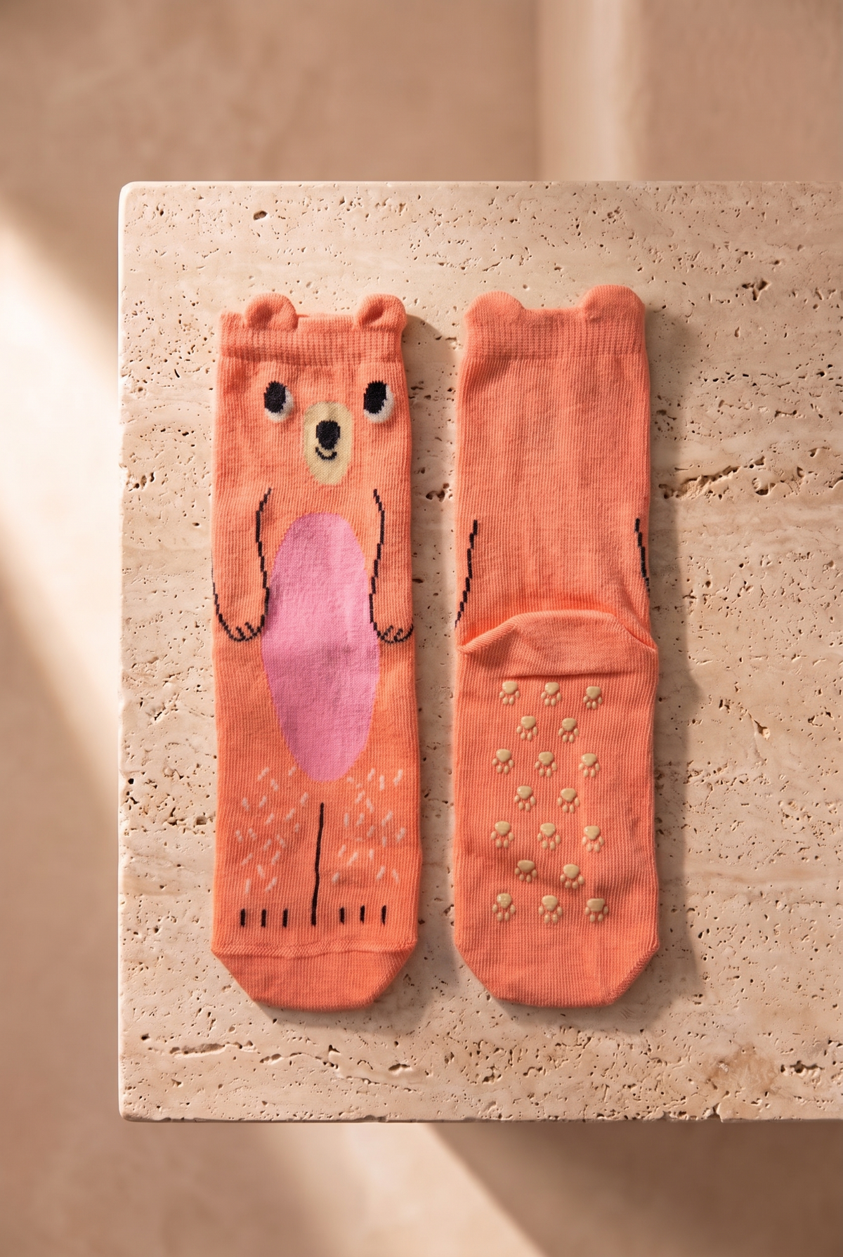 2PCK BOXED CHILDREN'S SOCKS WITH TEDDY BEARS PINK MIX