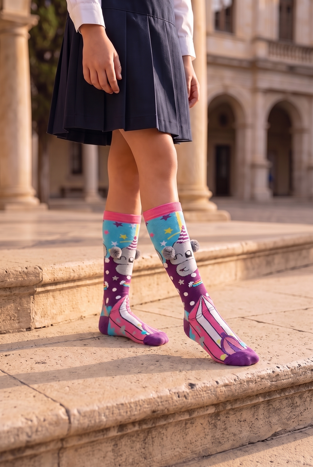 CIRCUS KOALA GIRLS KNEEHIGH SOCKS MIX