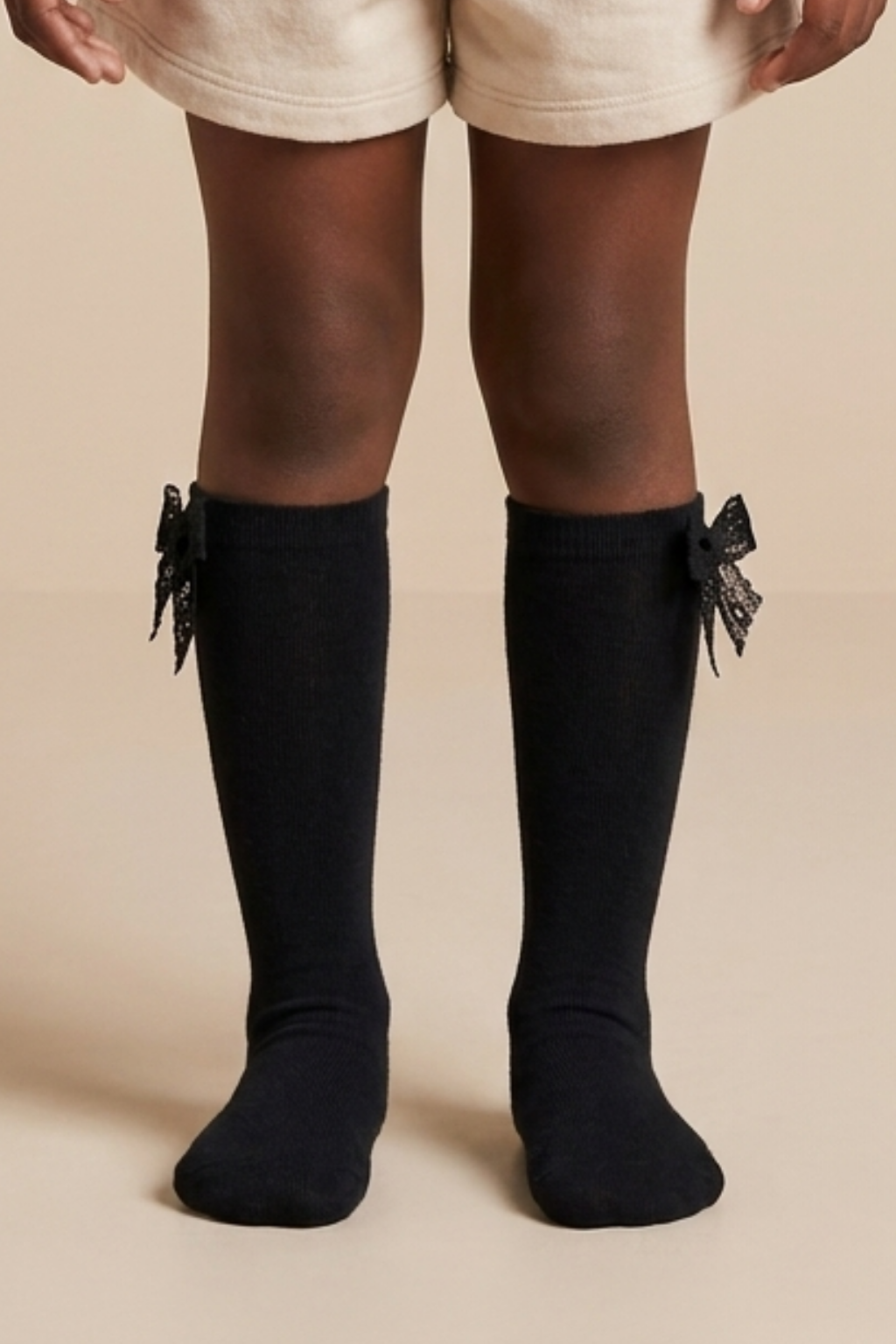 KIDS KNEE SOCKS WITH ACCESSORIES BLACK