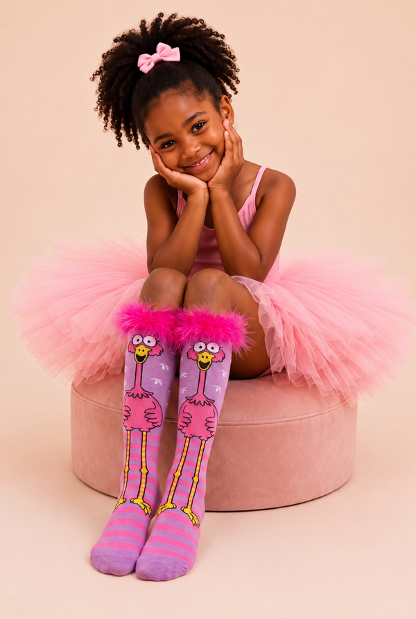 FLAMINGO KIDS KNEE HIGH SOCKS WITH TASSEL ACCESSORIES MIX