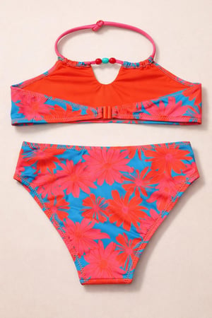 FLORAL OUTBURST GIRL'S BIKINI SET PINK