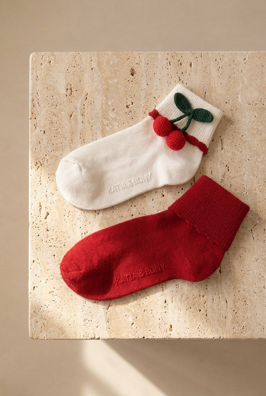 2PCK CHERRY CHILDREN'S STEP SOCKS MIX
