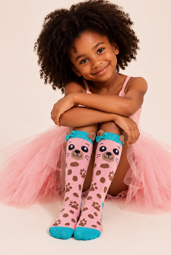 DOG PATTERNED CHILDREN'S KNEE SOCKS MIX