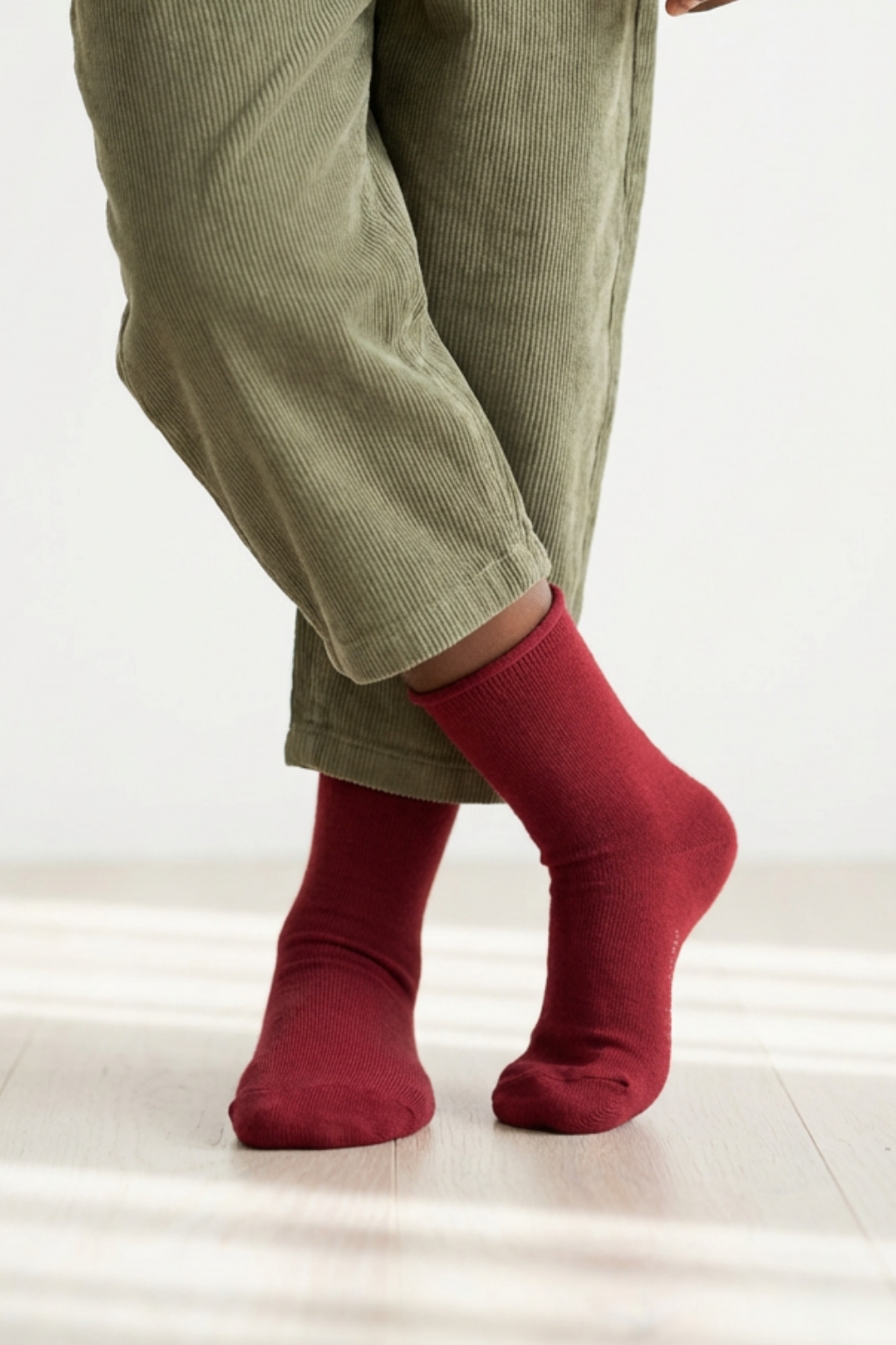 ELASTIC MODAL CHILDREN'S SOCKET SOCKS BURGUNDY