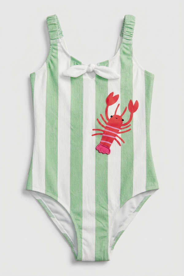 SEA LA VIE LOBSTER GIRL'S SWIMSUIT GREEN