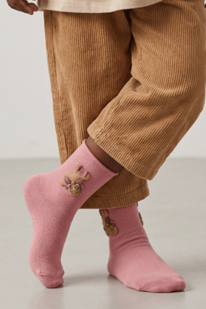 ELASTIC MODAL CHILDREN'S SOCKET SOCKS LIGHT PINK