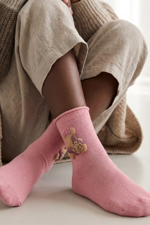 ELASTIC MODAL CHILDREN'S SOCKET SOCKS LIGHT PINK