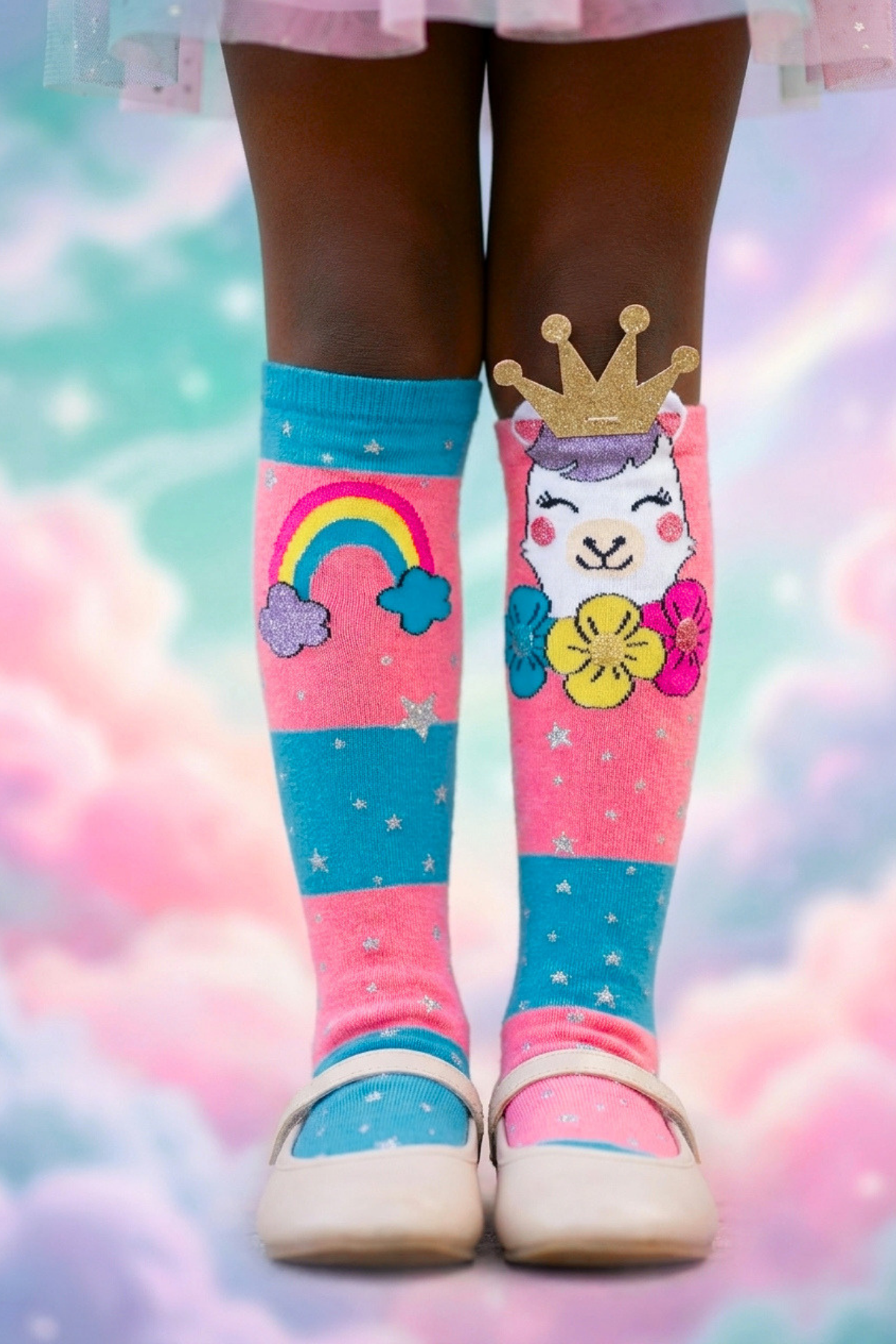 Kids' Knee-High Socks with Unicorn Accessories MIX