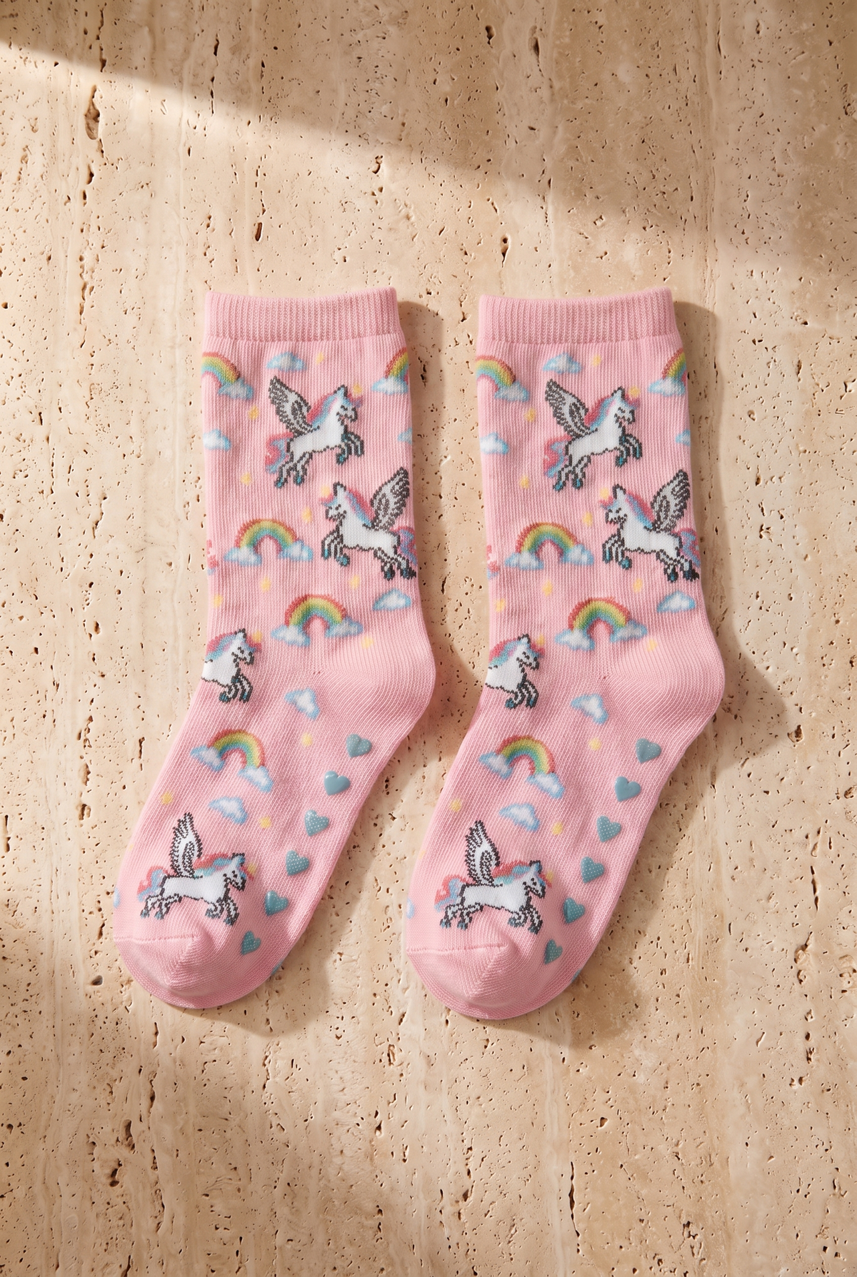 3PCK UNICORN BOXED GIRL SOCKET SOCKS PINK MIX
