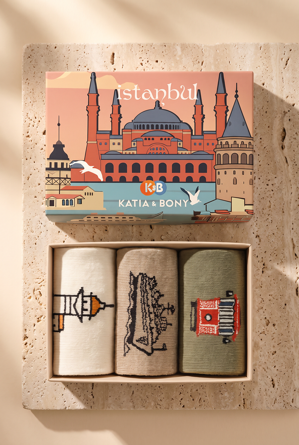 3PCK ISTANBUL TRAIN BOXED UNISEX SOCKET SOCKS MIX