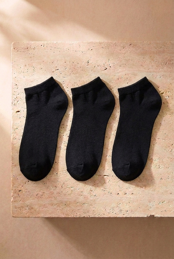 RUN 3 PCK MEN SOCKS BLACK-BLACK-BLACK