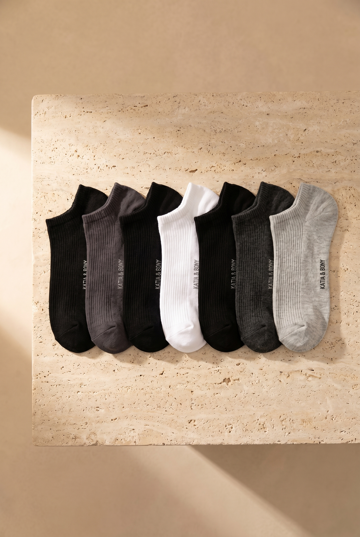 UNISEX 7 PCK STEP SOCKS MIX BLACK MIX
