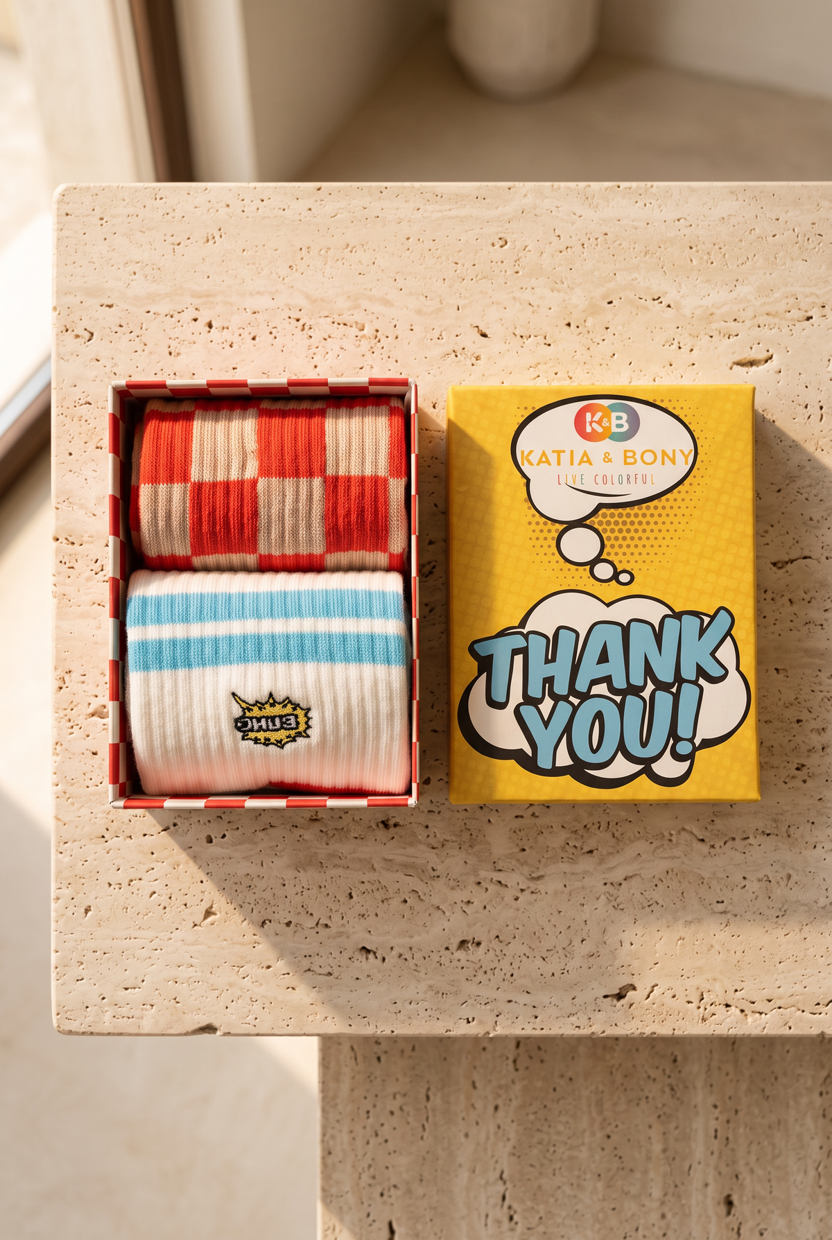 2PCK THANK YOU BOXED UNISEX SOCKS MIX