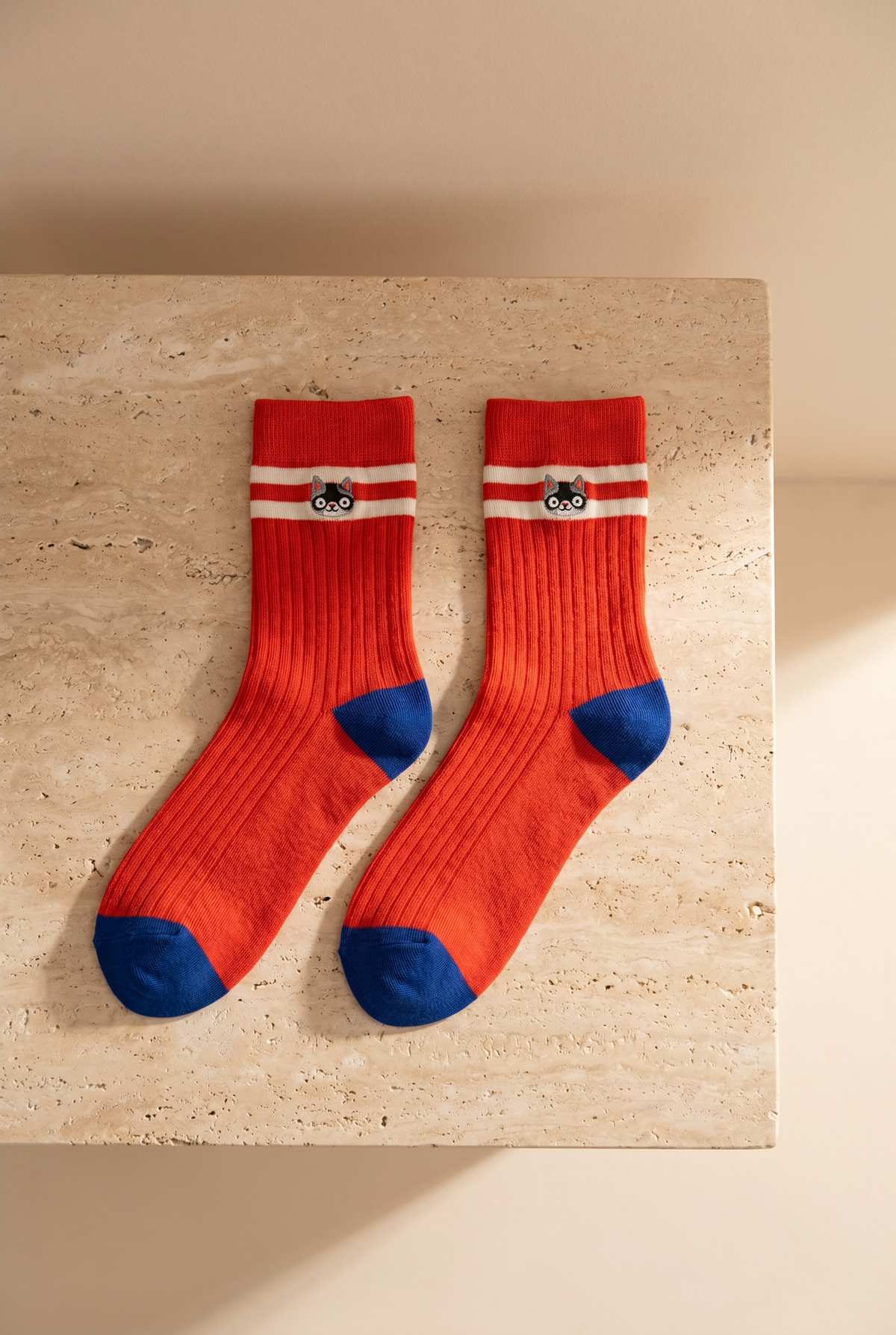 4 PCK ANIMALS BOX UNISEX ART SOCKET SOCKS BLACK/GREEN/RED/ORANGE