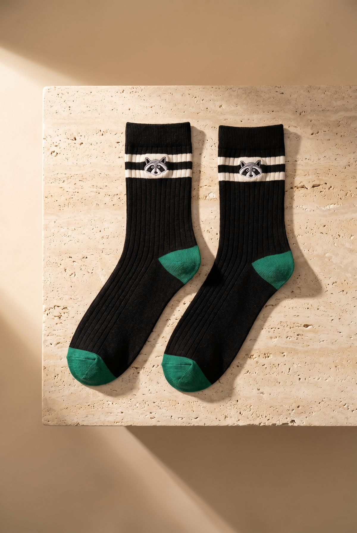 4 PCK ANIMALS BOX UNISEX ART SOCKET SOCKS BLACK/GREEN/RED/ORANGE