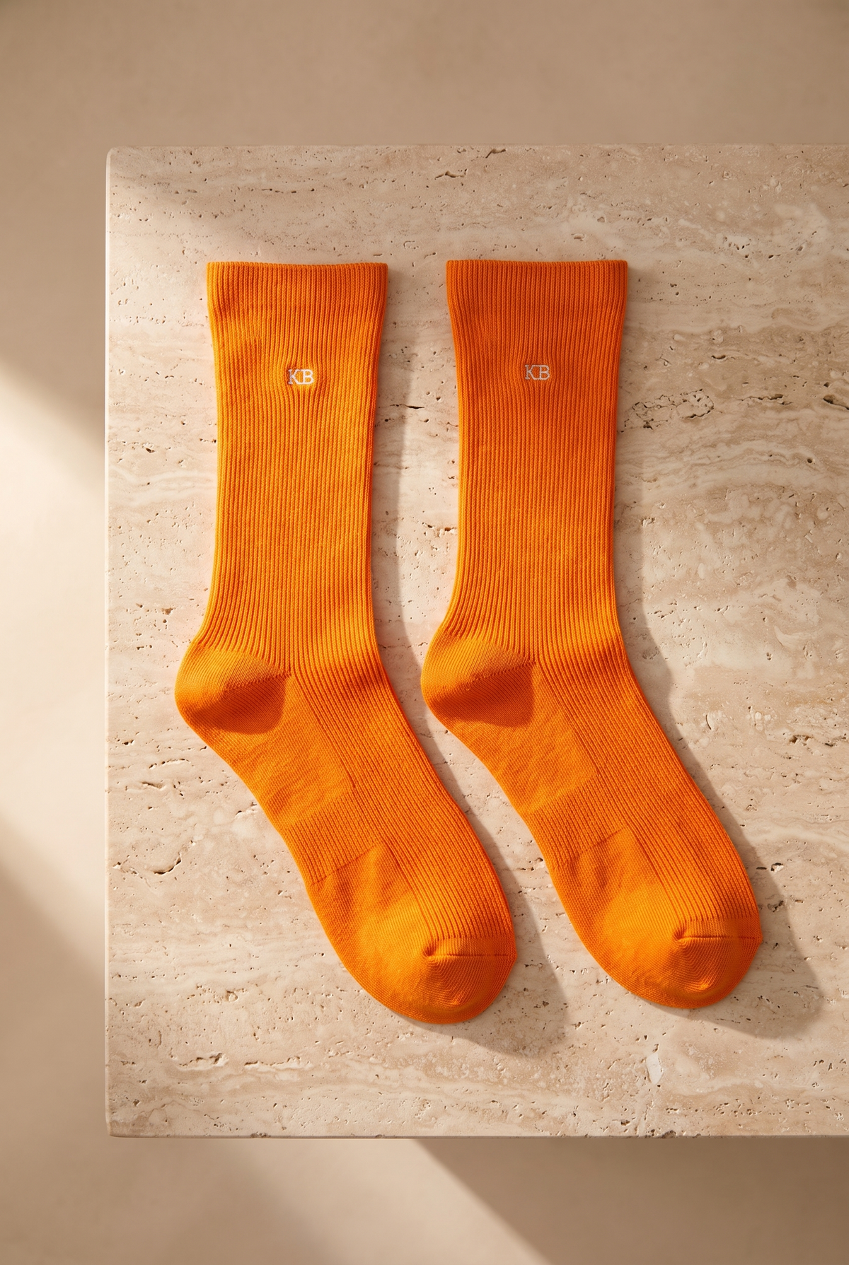EMBROIDERED UNISEX ANKLE SOCKS ORANGE