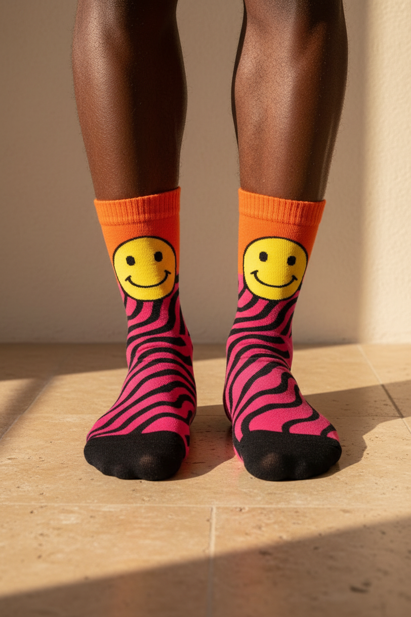 SMILING FACE UNISEX SOCKS MIX