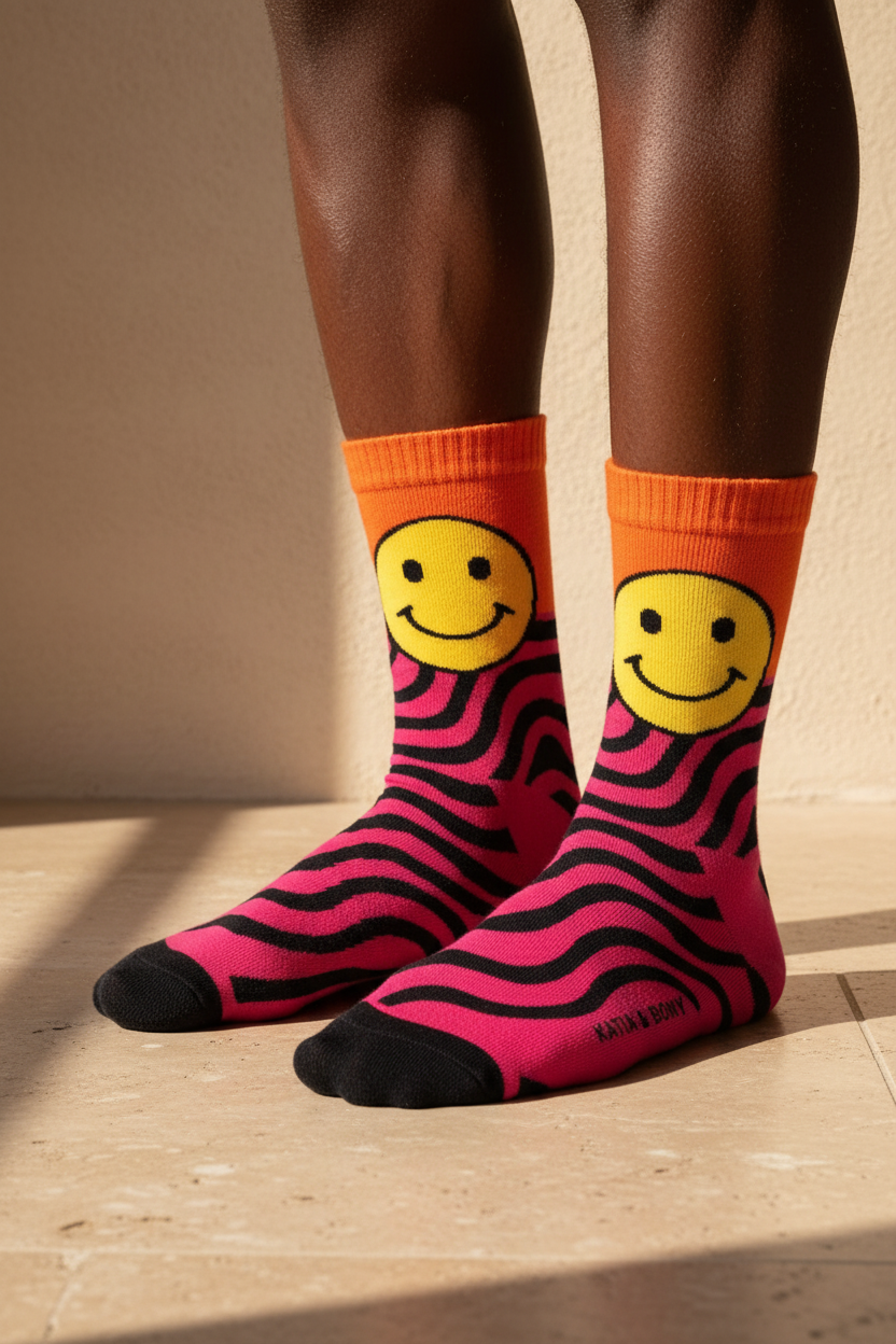SMILING FACE UNISEX SOCKS MIX