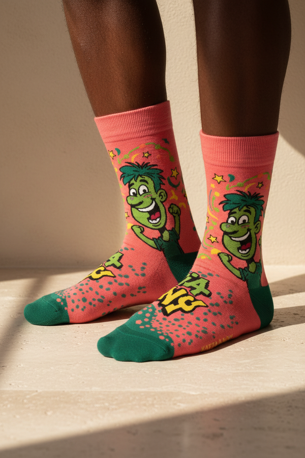 FACE PATTERNED UNISEX SOCKS MIX