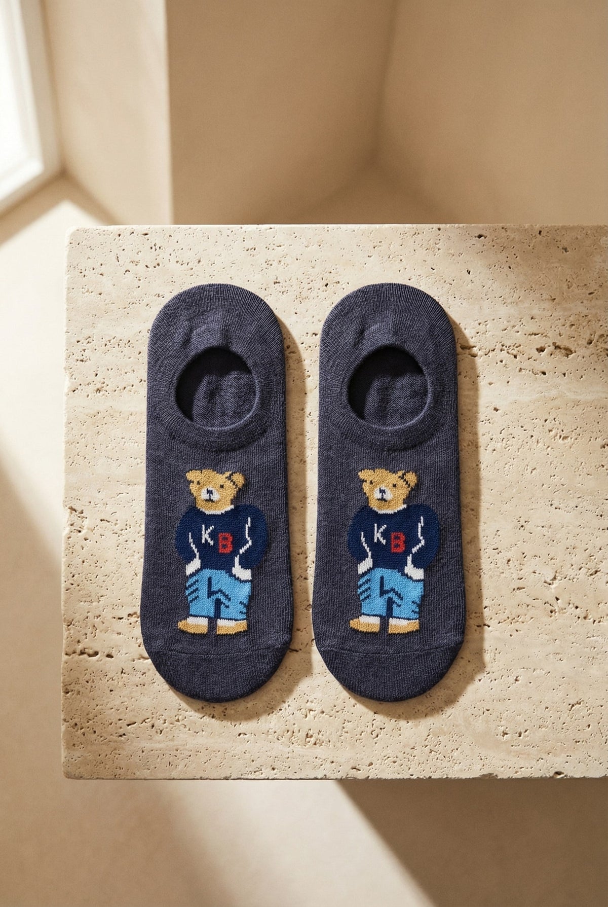 5PCK TEDDY UNISEX INVISIBLE SOCKS MIX