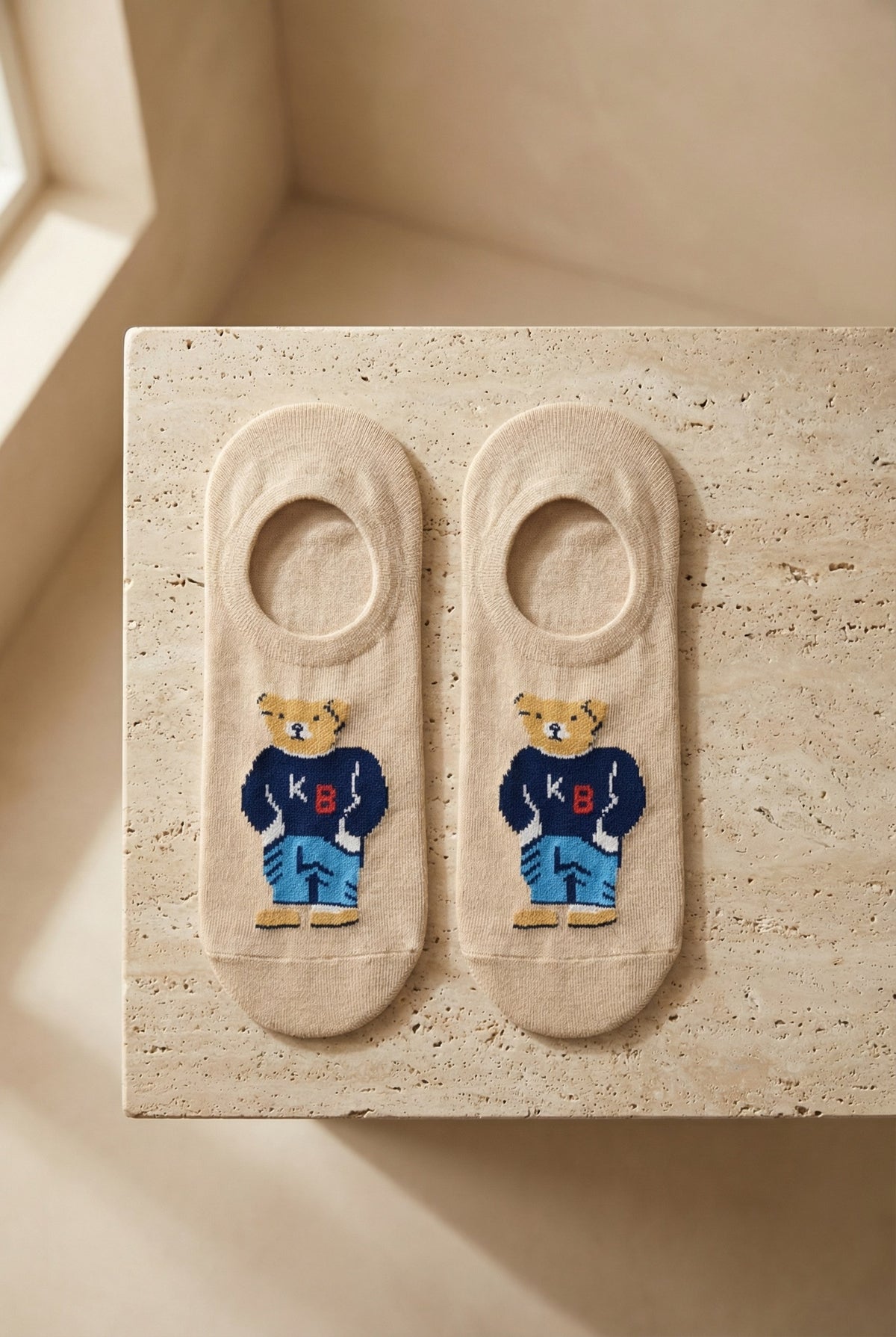 5PCK TEDDY UNISEX INVISIBLE SOCKS MIX