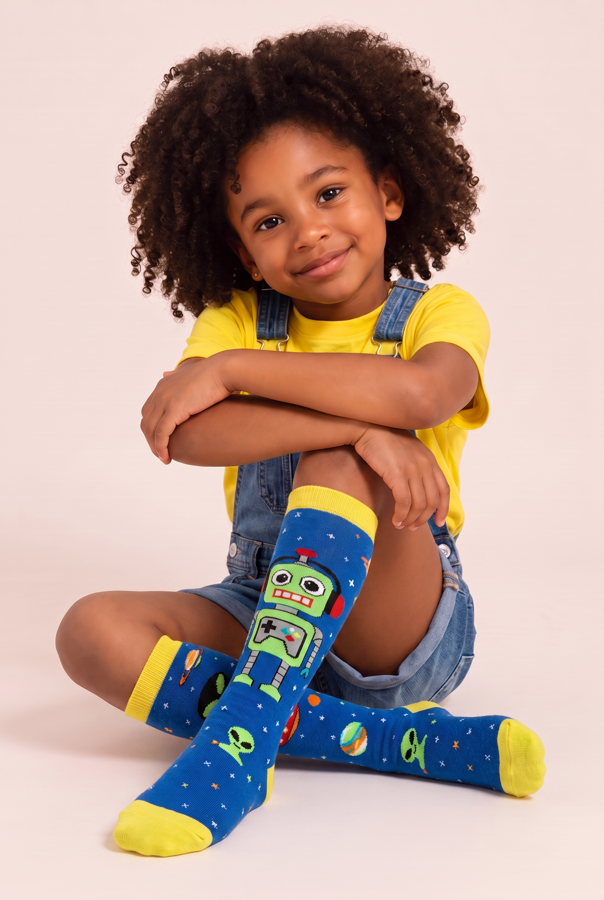 SPACE PATTERNED KNEE SOCKS MIX